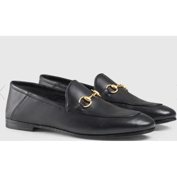 GUCCI BRIXTON LEATHER HORSEBIT LOAFERS WITH BOX - Picture 7 of 13